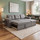 Oregon Universal Corner Sofa Bed No Spill Fabric Beige or Grey