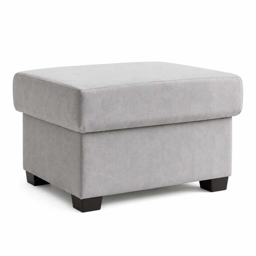 Milan Footstool Chenille Fabric With Storage Black, Grey or Mink