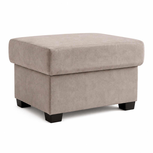 Milan Footstool Chenille Fabric With Storage Black, Grey or Mink