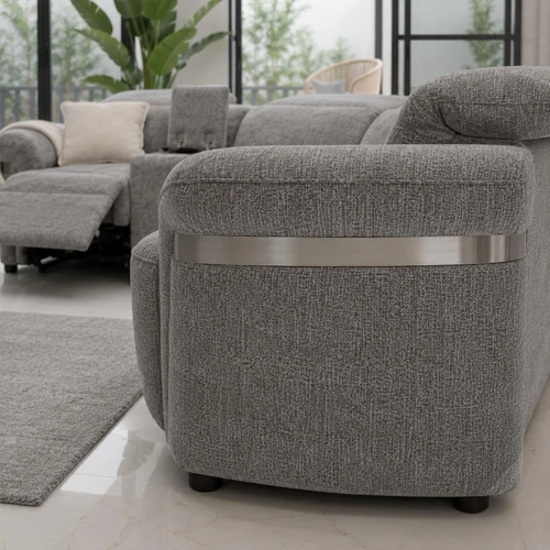 Buxley 5 Seater Electric Reclining Corner Sofa with Console