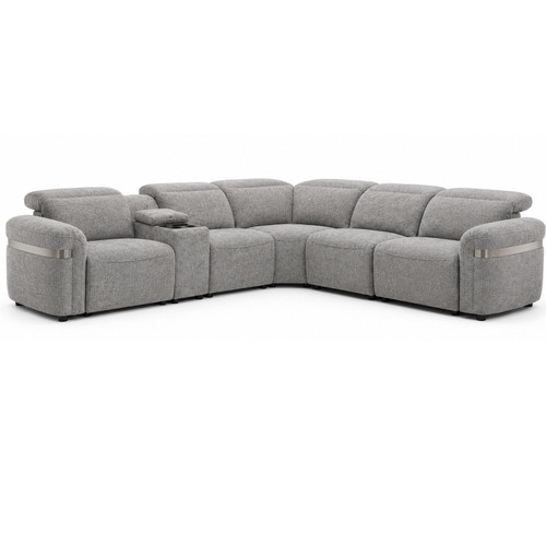 Buxley 5 Seater Electric Reclining Corner Sofa with Console