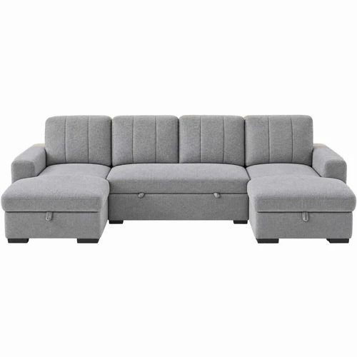 Comaro U Shaped Sofa Bed Twin Storage Chaises – 5 Seater