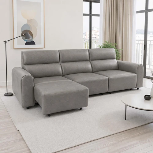 Corby 3 Seater Electric Recliner Sofa Leather