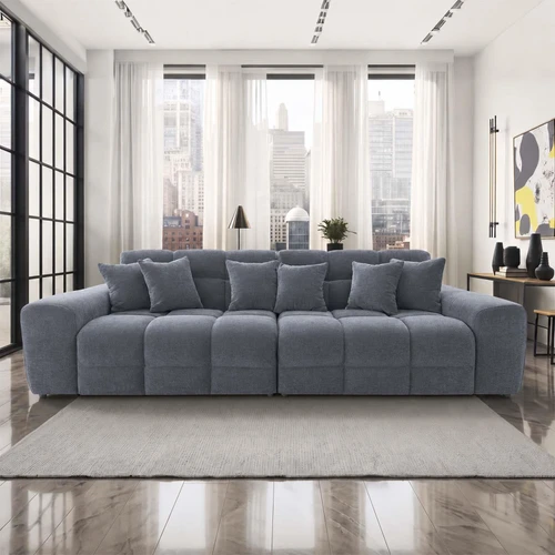 Jenson Plush Velvet Large 4 Seater Sofa