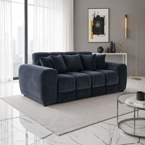 Jenson 3 Seater Plush Velvet Sofa