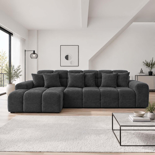 Jenson Plush Velvet Corner Sofa L Shaped 4 Seater
