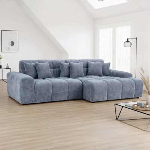 Jenson Plush Velvet Corner Sofa L Shaped 4 Seater