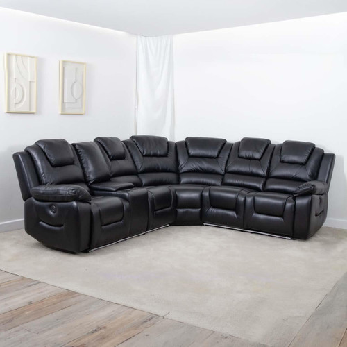 Oxbridge 5 Seater Electric Reclining Corner Sofa with LED Lights