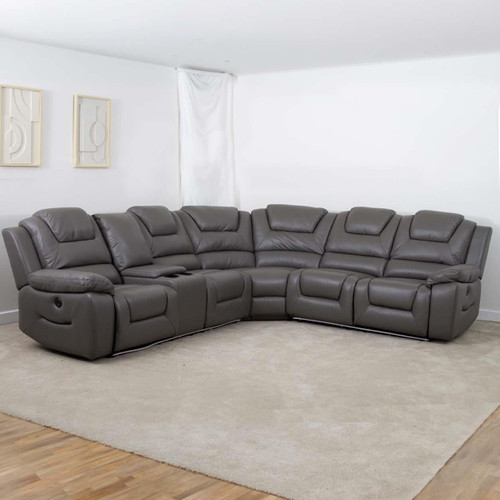 Oxbridge 5 Seater Electric Reclining Corner Sofa with LED Lights