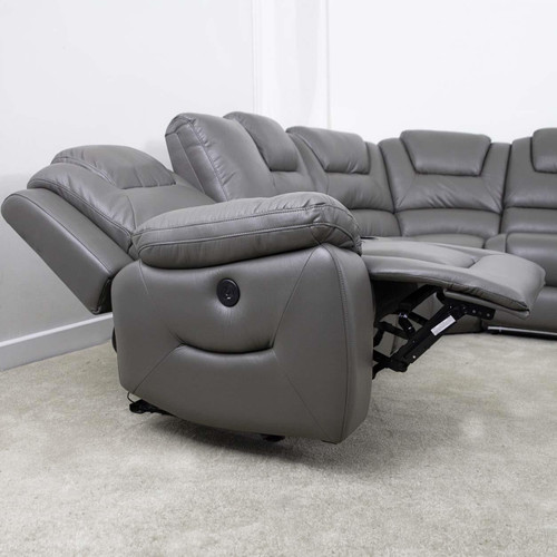 Oxbridge 5 Seater Electric Reclining Corner Sofa with LED Lights