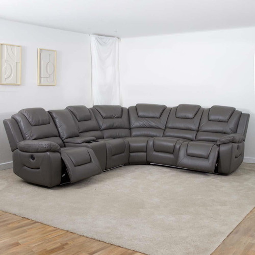Oxbridge 5 Seater Electric Reclining Corner Sofa with LED Lights