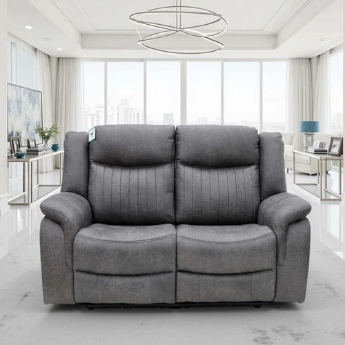 Lennox Grey Tech Fabric 3 + 2 Sofa Suite Electric Recliner