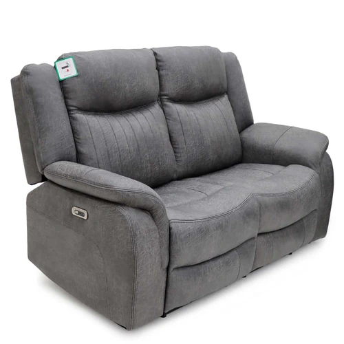 Lennox Grey Tech Fabric 3 + 2 Sofa Suite Electric Recliner