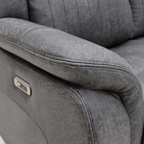 Lennox Grey Tech Fabric 3 + 2 + 1 Three Piece Sofa Suite