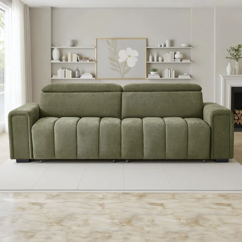 Millie 3 Seater Electric Sliding Sofa – Beige, Green or Grey