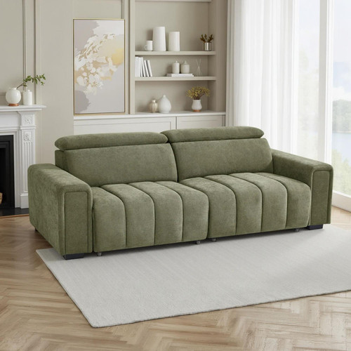 Millie 3 Seater Electric Sliding Sofa – Beige, Green or Grey