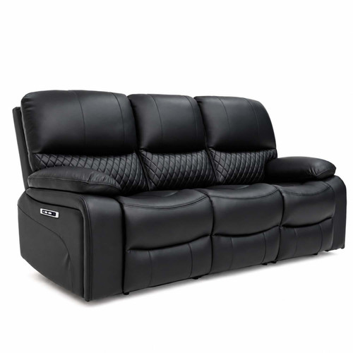 Bentley Black Electric Reclining 3 + 2 Seater Sofa Suite
