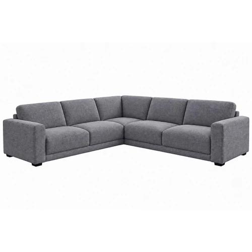 Melrose 5 Seater Woven Fabric Corner Sofa Beige or Grey