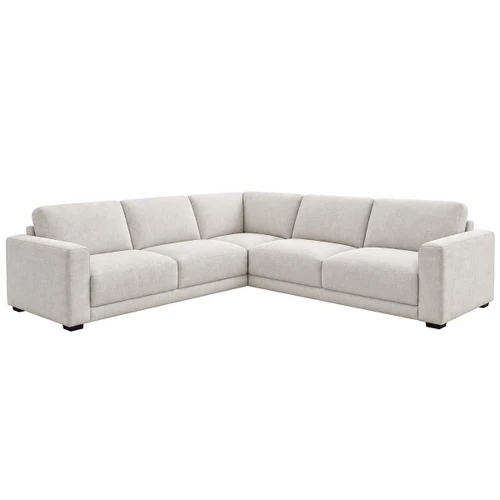 Melrose 5 Seater Woven Fabric Corner Sofa Beige or Grey