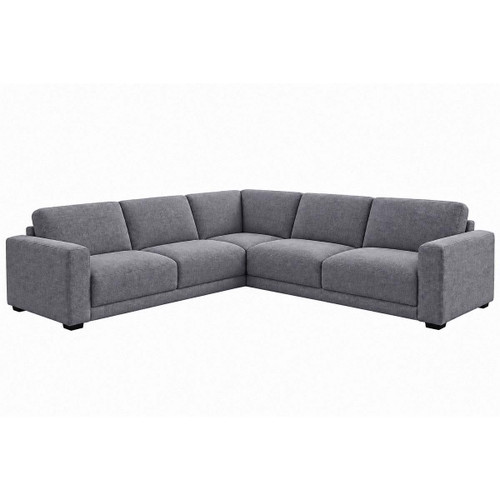 Melrose 5 Seater Woven Fabric Corner Sofa Beige or Grey