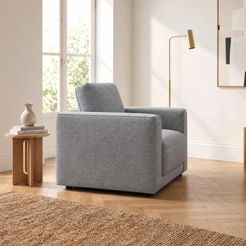 Melrose 3 + 2 + 1 Woven Fabric Three Piece Sofa Suite Beige or Grey