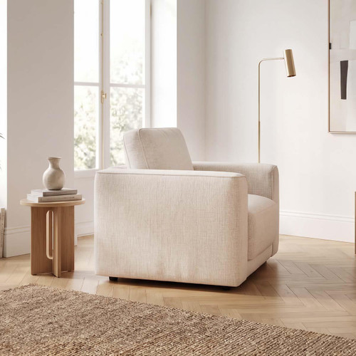Melrose 3 + 2 + 1 Woven Fabric Three Piece Sofa Suite Beige or Grey