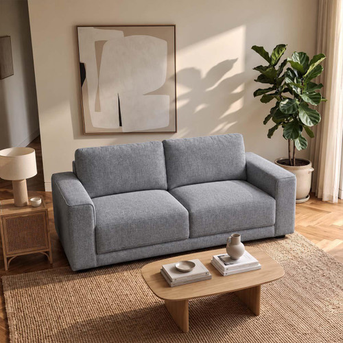 Melrose 3 + 2 + 1 Woven Fabric Three Piece Sofa Suite Beige or Grey