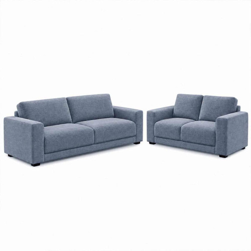 Melrose 3 + 2 + 1 Woven Fabric Three Piece Sofa Suite Beige or Grey