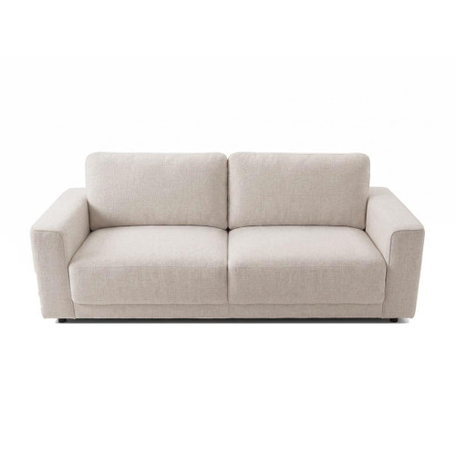 Melrose 3 Seater Woven Fabric Sofa Beige or Grey
