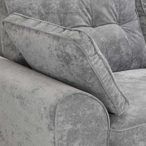 Montford Grey Fabric L Shaped 5 Seater Corner Sofa