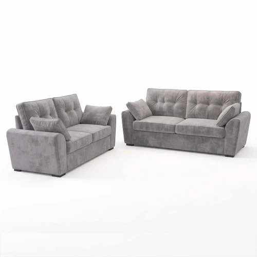Montford Grey Fabric 3 + 2 + 1 Three Piece Sofa Suite