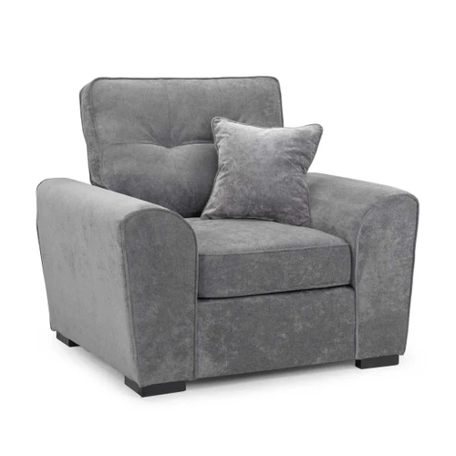 Montford Grey Fabric Armchair