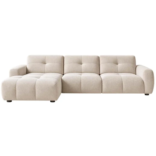 Marsha Large L Shaped Chaise Corner Sofa Fabric Beige or Grey