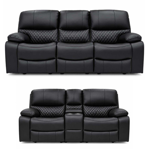 Bentley Eco Leather Electric Reclining 3 + 2 Seater Sofa Suite