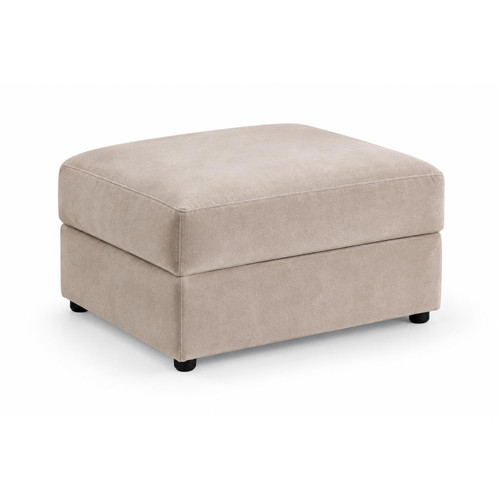 Mercer Plush Velvet Footstool Grey or Beige