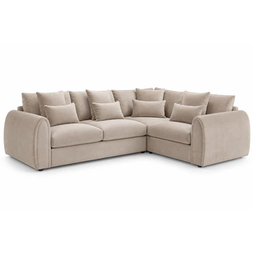 Mercer Plush Velvet L Shaped 4 Seater Corner Sofa