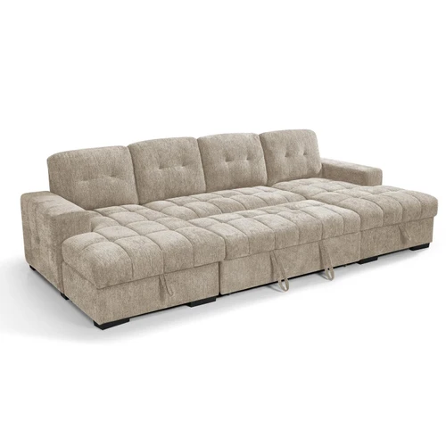 Luna U-Shaped Sofa Bed with Dual Storage Chaises