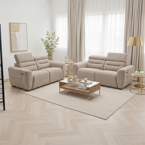 Thornton 3 + 2 Electric Recliner Sofa Suite Boucle Fabric