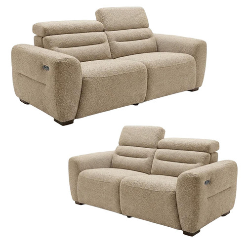 Thornton 3 + 2 Electric Recliner Sofa Suite Boucle Fabric