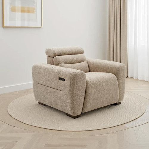 Thornton 3 Piece Electric Recliner Sofa Suite Boucle Fabric