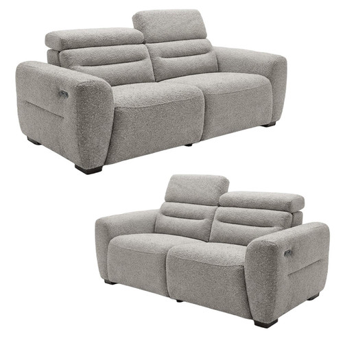 Thornton 3 Piece Electric Recliner Sofa Suite Boucle Fabric