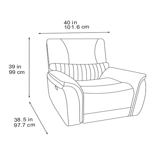 Hoxley  Charcoal Electric Reclining 3 Piece Sofa Suite 3 + 2 + 1