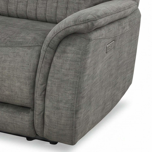 Hoxley  Charcoal Electric Reclining 3 Piece Sofa Suite 2 + 1 + 1