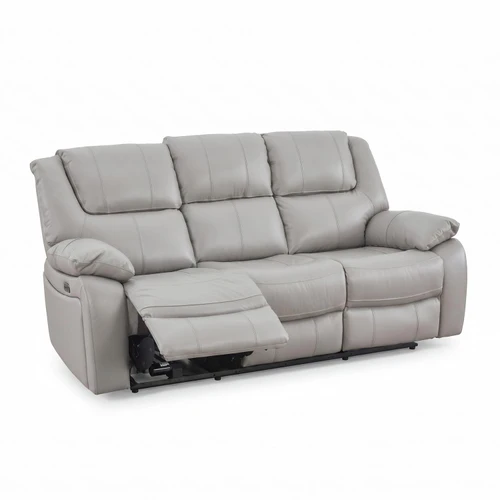 Knowle  Pisa Grey Electric Reclining 3 Seater Sofa with USB
