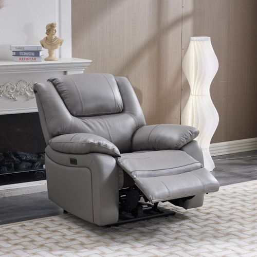 Knowle  Pisa Grey Electric Reclining 3 Piece Sofa Suite 3 + 2 + 1