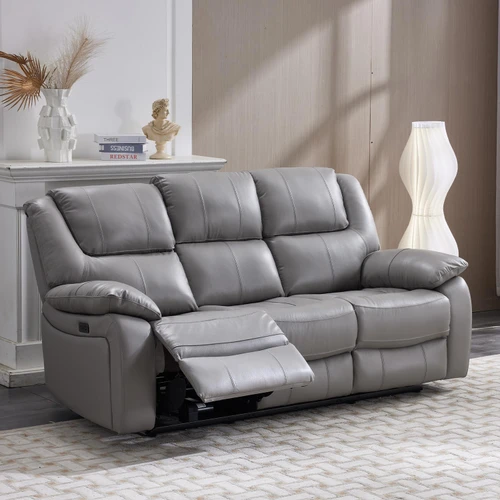 Knowle  Pisa Grey Electric Reclining 3 Piece Sofa Suite 3 + 1 + 1
