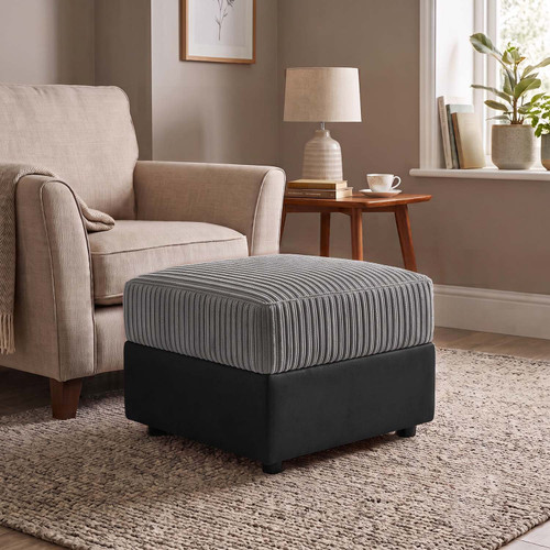 Oxford Jumbo Cord Footstool