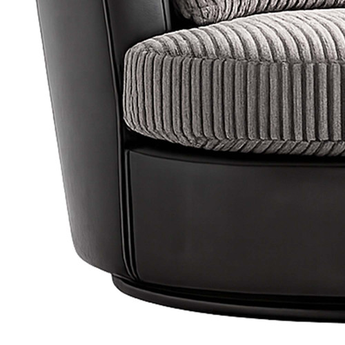 Oxford Modern Cord Fabric Swivel Chair