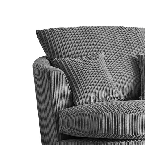 Oxford Modern Cord Fabric Swivel Chair
