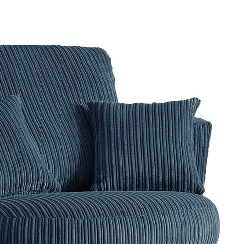 Oxford Modern Jumbo Cord Fabric Swivel Chair